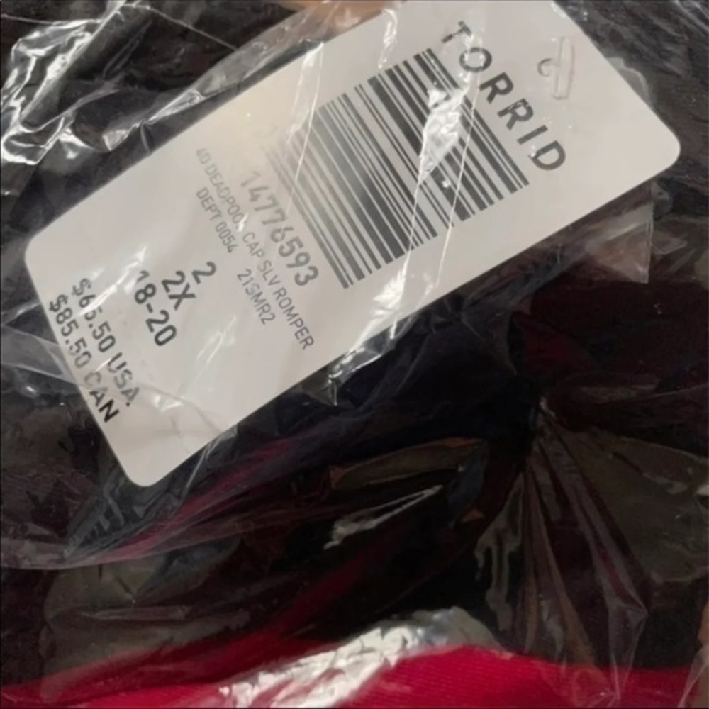 Torrid X Deadpool Romper Size 2 - Picture 3 of 5